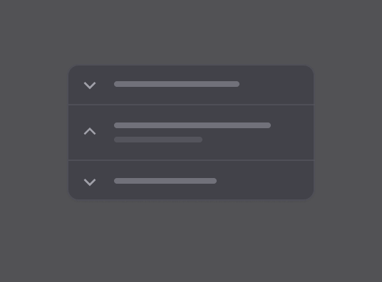 Accordion components dark